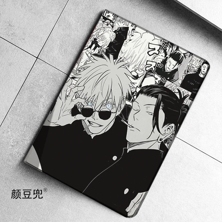 Satoru Gojo Anime Jujutsu Kaisen For Samsung Galaxy Tab A7 Lite 8.7 2021 Case S9 Plus Tri-fold stand Cover Galaxy Tab S6 Lite S8