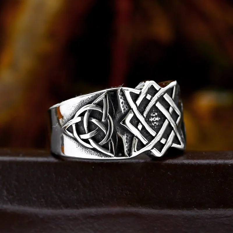 BEIER Viking restore ancient Ring Stainless Steel Viking Celtic Knot Talisman ring For Men Jewelry BR8-970