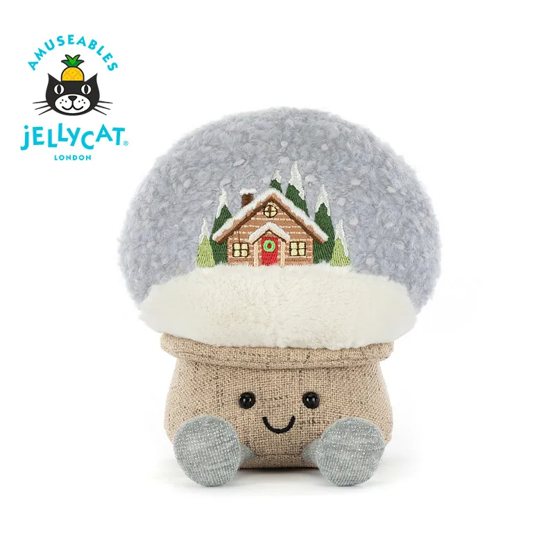 

Оригинальный британский плюшевый сувенир Jellycat Amuseables Snow Globe: супермягкая милая игрушка, креативное украшение, белый слон, подарок для детей