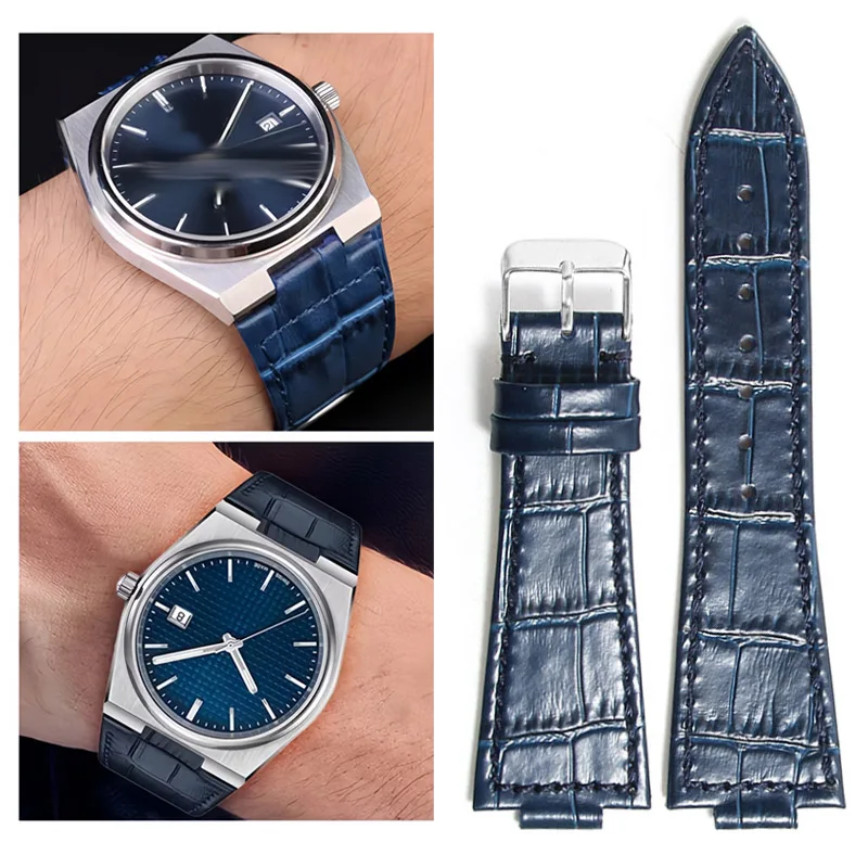 Correa de cuero para reloj Tisso PRX Super Player Series T137.407 T137.410, accesorios para pulsera de hombre, 12x26mm