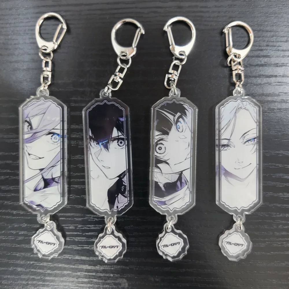 BLUE LOCK Anime Figures Isagi Yoichi Bachira Meguru Acrylic Key Chains Mikage Reo Bag Pendant Decor Keyrings Fans Xmas Gift 10CM