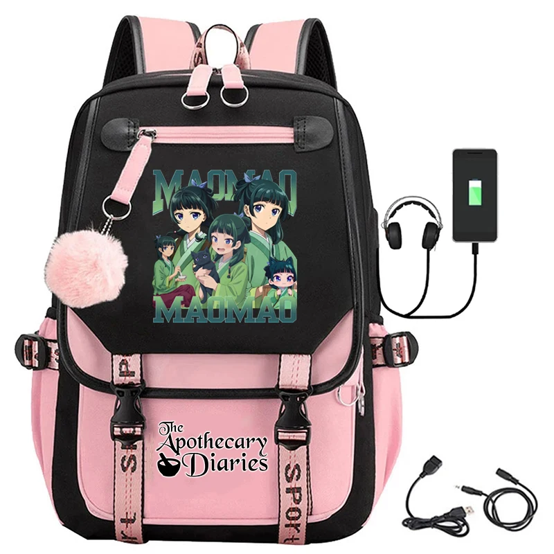 

Anime The Apothecary Diaries Printed Backpack Teenager Girls Large Capacity School Backapck Women Men Laptop Travel Rucksack