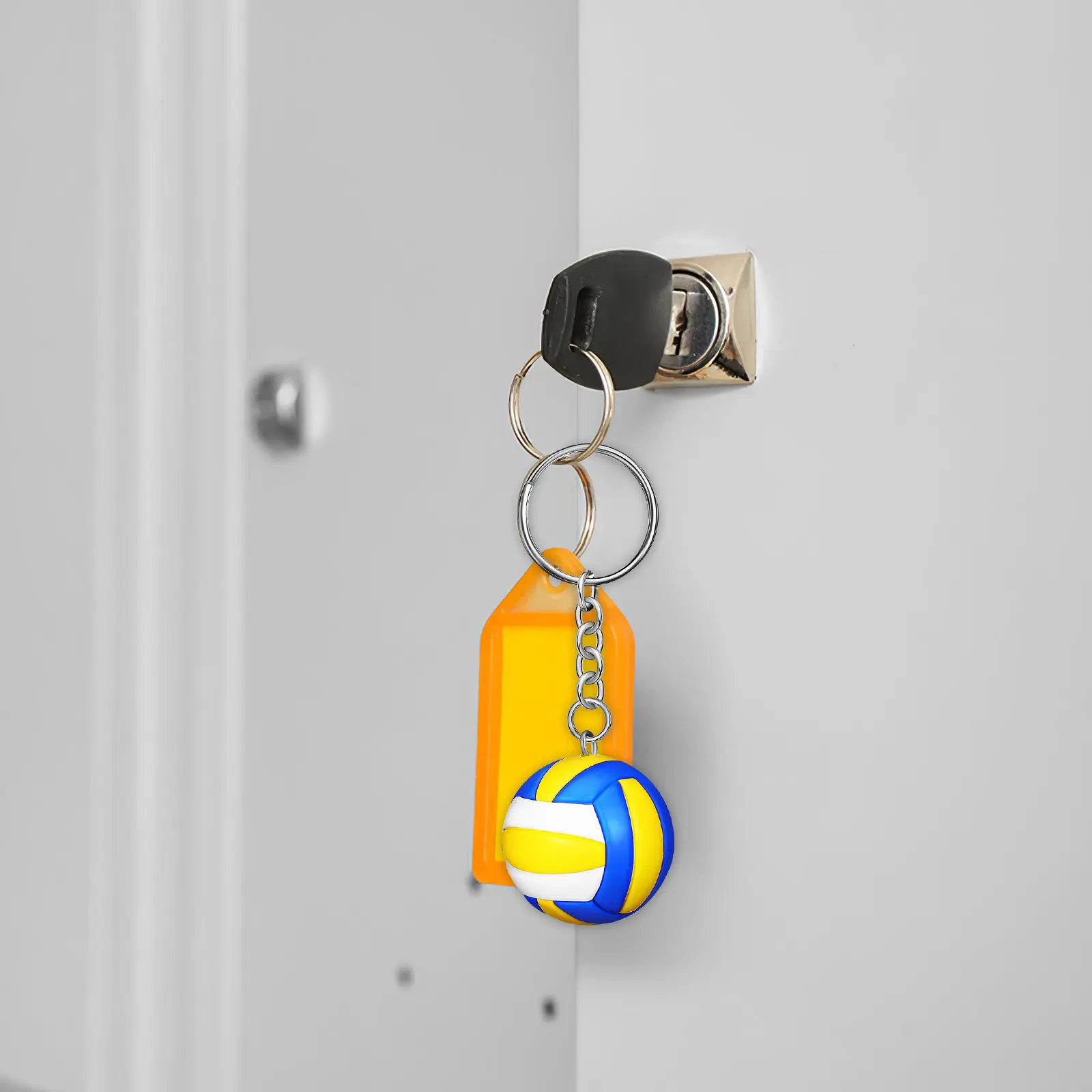 

Набор из 4 прочных брелоков-подвесок в виде волейбольных мячей, спортивные брелоки для ключей, украшение для сумок