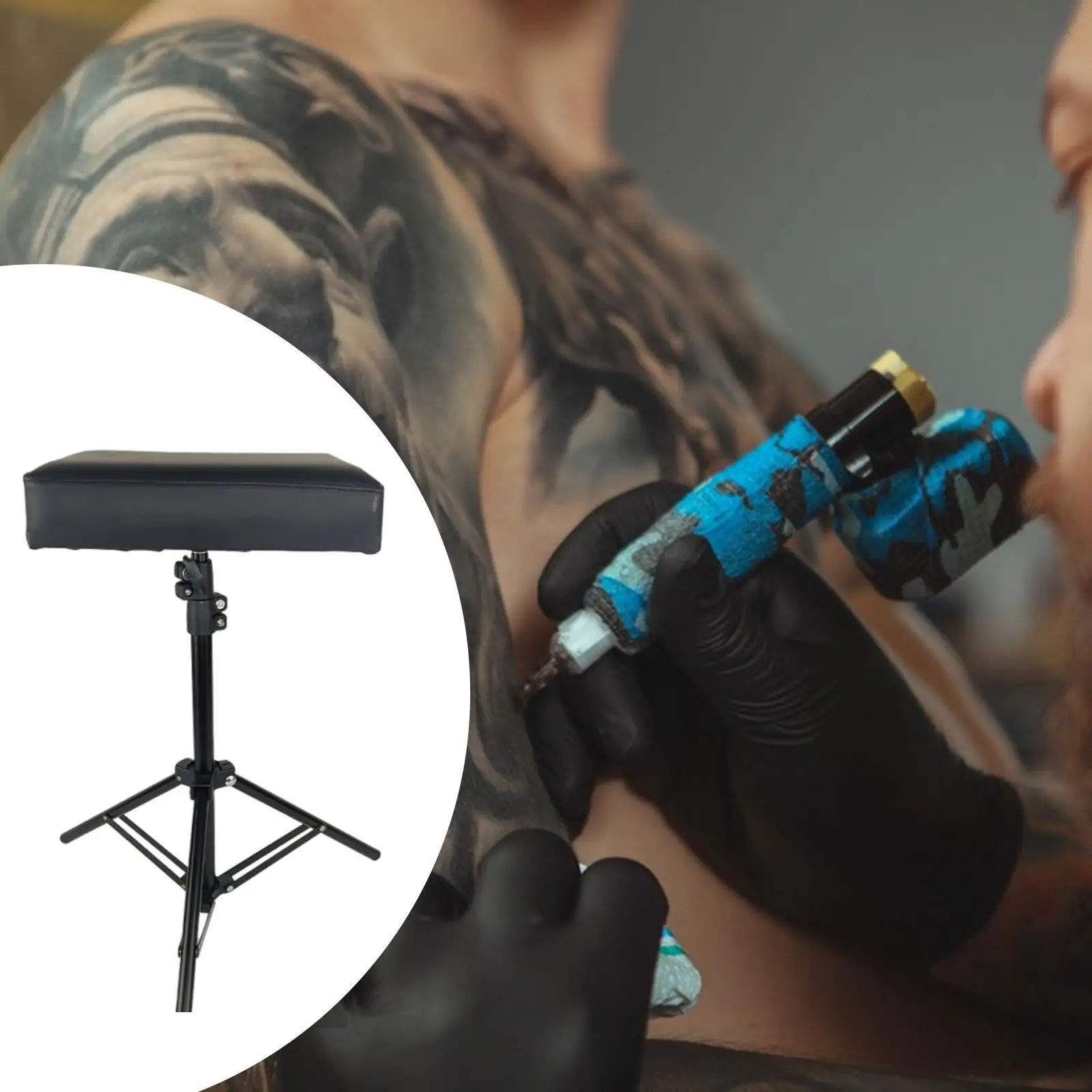 

Arm Rest Adjustable Height and Angle Heavy Duty Anti Slip Thickened Cushion Armrest Stand Tripod