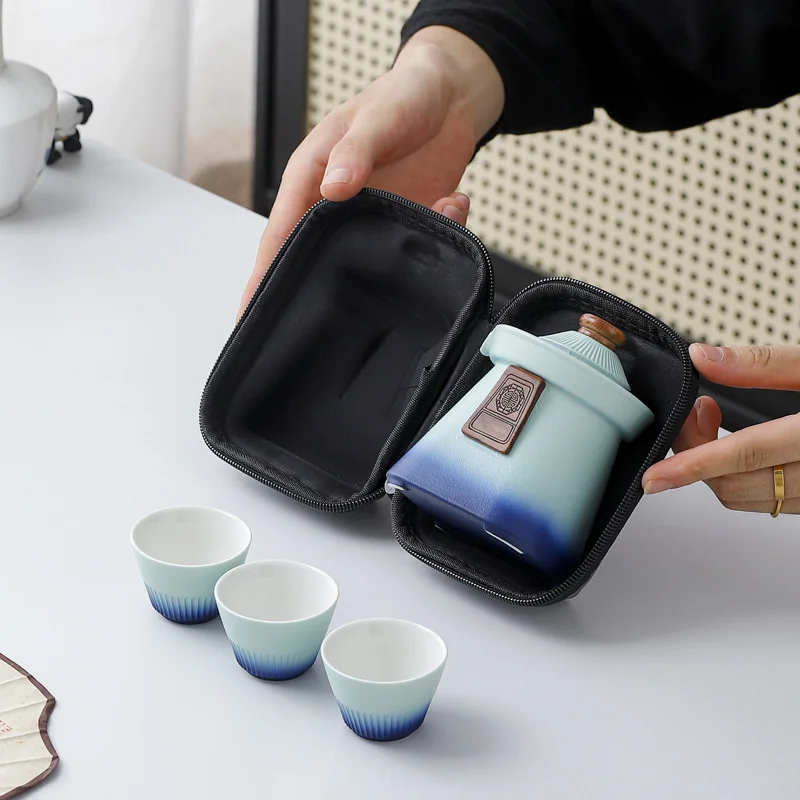 

Forbidden City Товары в придворном стиле Дорожный чайный сервиз Маленький портативный сувенир для бизнеса на открытом воздухе