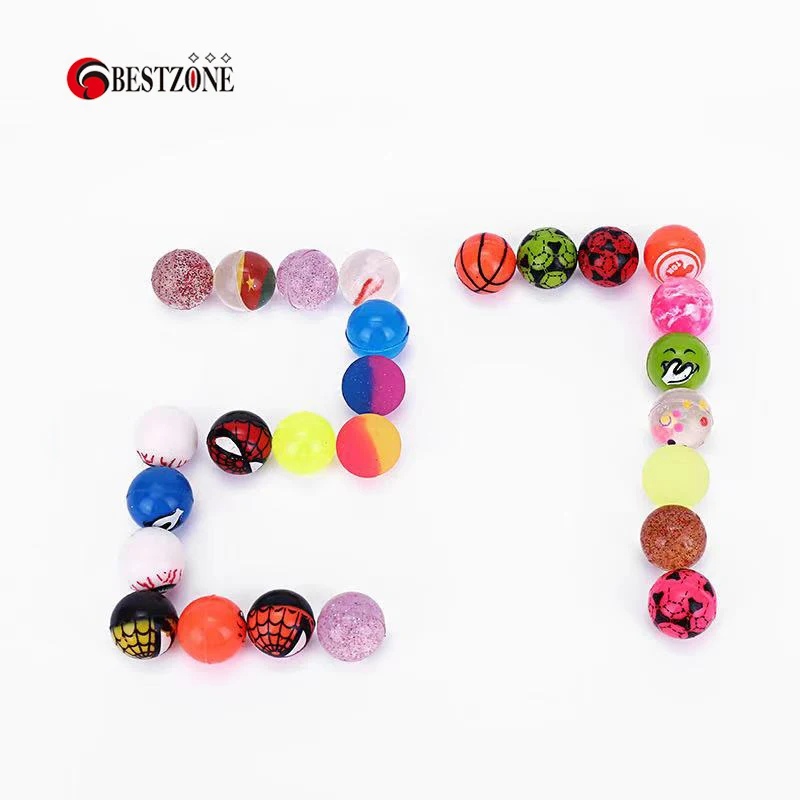 20Pcs Creative N.32 30MM Elastic Ball Rubber Bouncy  balls or bounce balls  colored toy for kids and decoration Free Shipping