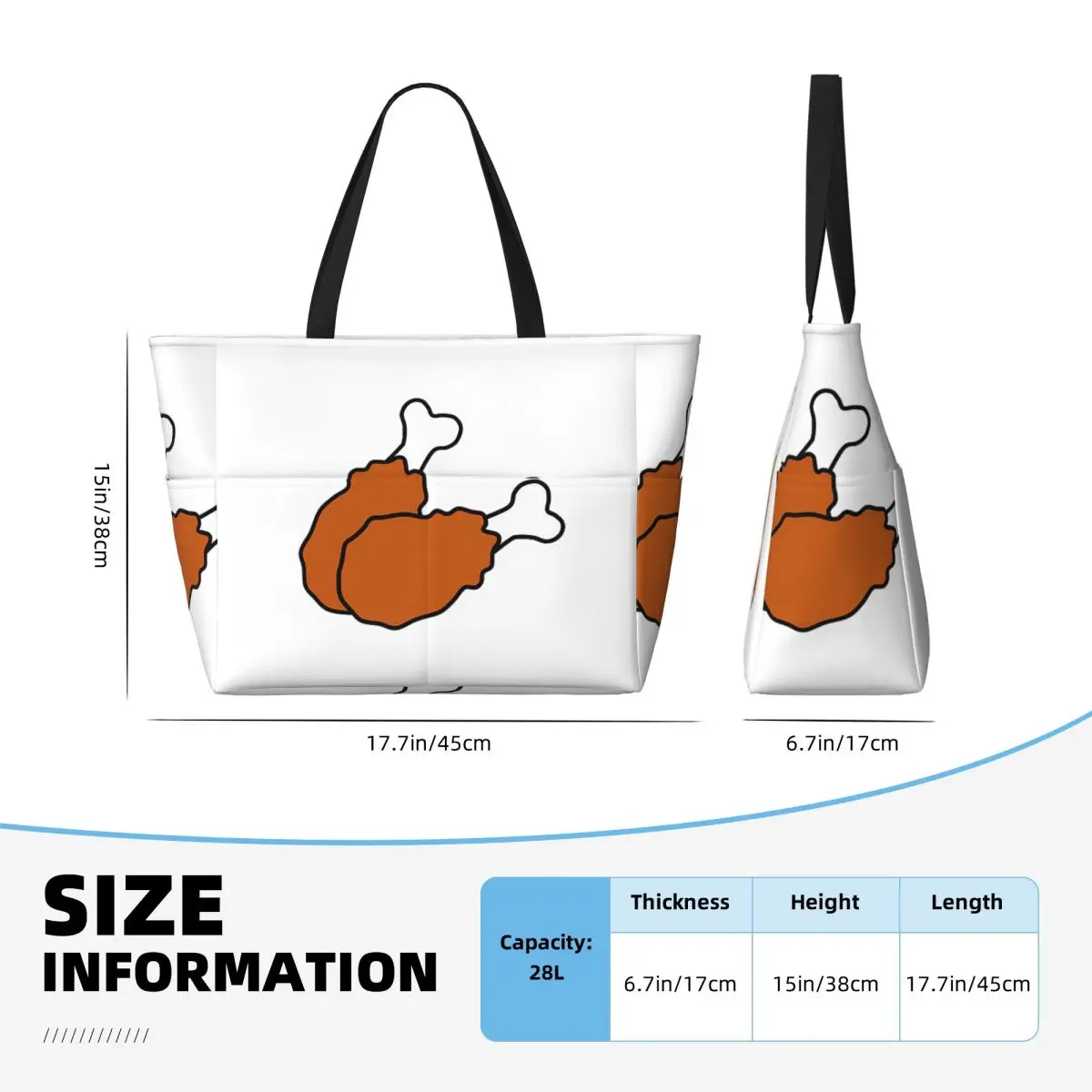 لطيف فرايد تشيكن الساقين حقيبة حمل على الشاطئ حقيبة رياضة رياضة اليوغا واق من المطر كبير حمل حقيبة المرأة حقيبة سفر حقيبة اللياقة البدنية