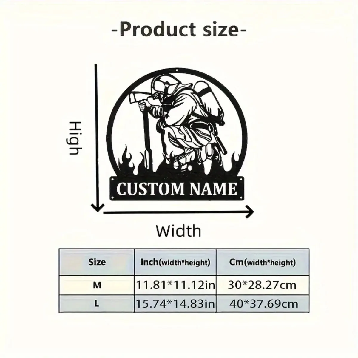 Custom Firefighter Metal Wall Art | Exquisite Craftsmanship | Ideal Gift for Firefighters | Versatile Indoor