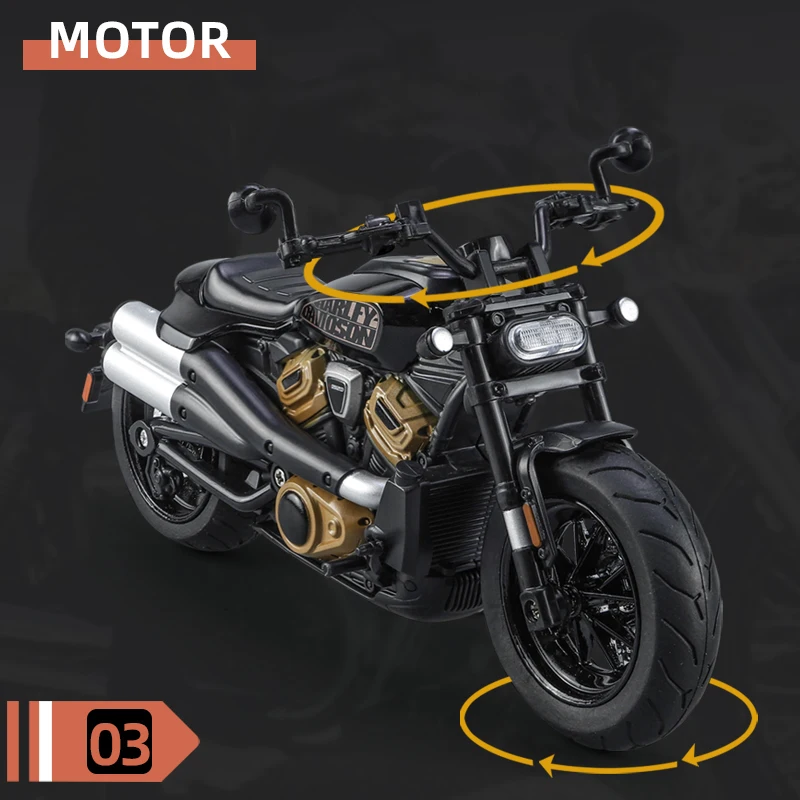 1:12 Harley Davidson Sporter S Simulation Sound & Light Trendy