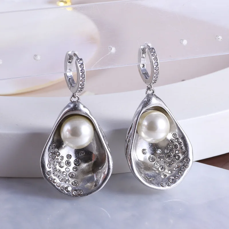 

Top Quality 1:1 Jewelry Oyster Earrings bijoux femme accessoires free shipping items christmas gift