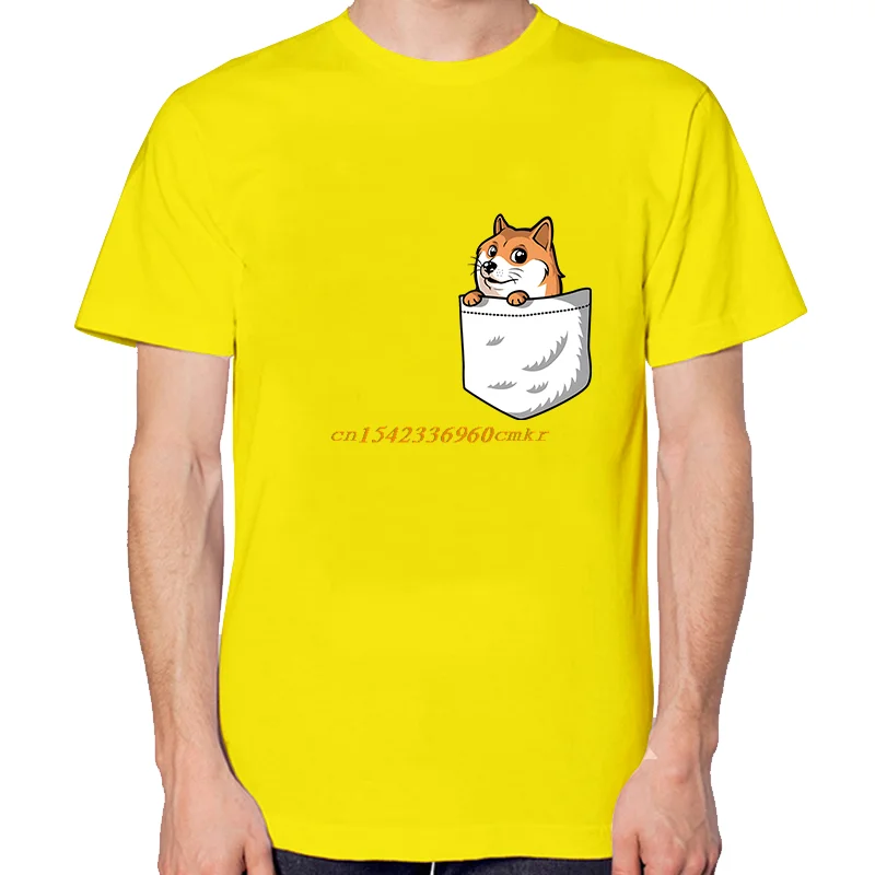 Pocket Doge T-Shirt Doge Dog Meme Graphic T Shirts Fashion Tees Tops Summer Cotton New Shirts And T-Shirts O-Neck Print T Shirt