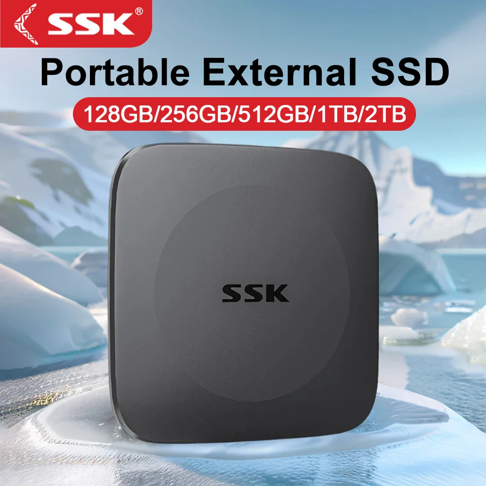 SSK 1T/2T Внешние твердотельные накопители Портативный внешний жесткий диск типа C USB3.2 GEN2 Внешний накопитель для ноутбука iphone 15