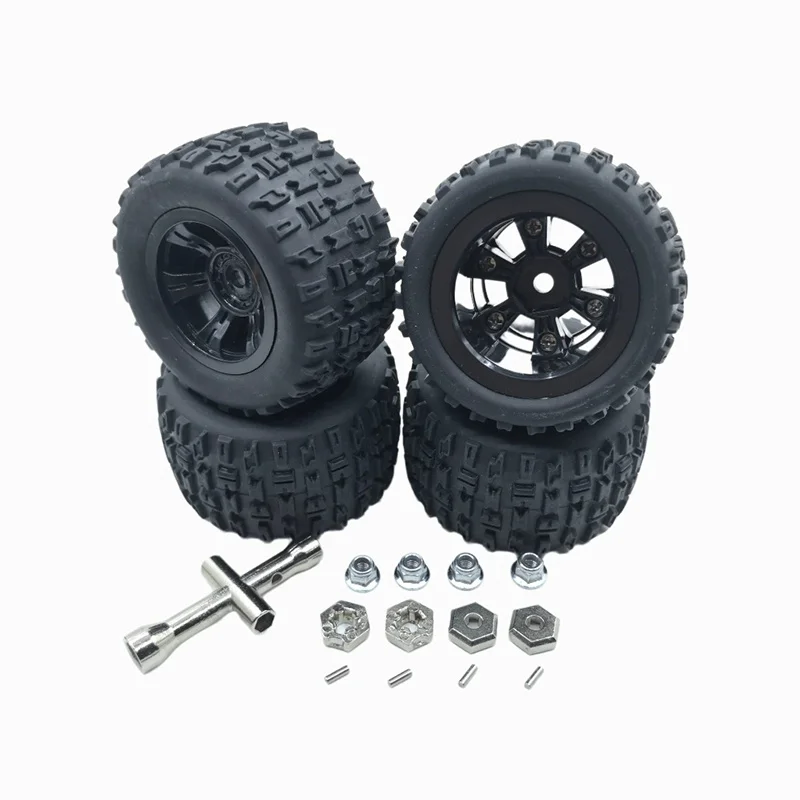 SCY 18108 18101 18102 RC Car Spare Parts Tires wheels / Hexagonal connector / M4 lock nut / wrench