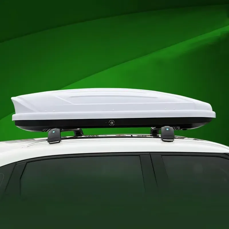 550L Hard Shell Roof Storage Box Weatherproof Car Top Carrier Bracket for Family Travel Camping Outdoor Gear Secure Load Car