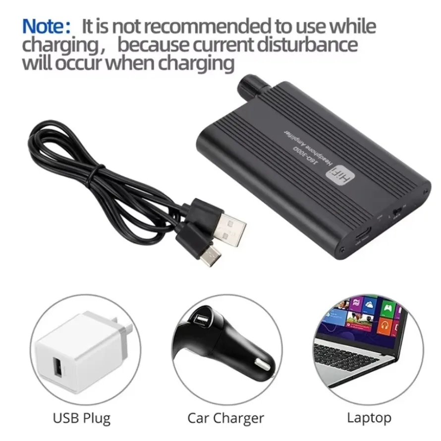 HiFi 16-300Ω مضخم ضوت سماعات الأذن 3.5 مللي متر مضخم الصوت ستيريو قابل للتعديل سماعة حجم مكبر للصوت مع مفتاح كسب مرحلتين