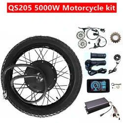 NBpower QS205 50H V3 72v 5000W Rear Motorcycle Wheel Kit 150mm Dropout Electric Bike Conversion Kit sabvoton controller