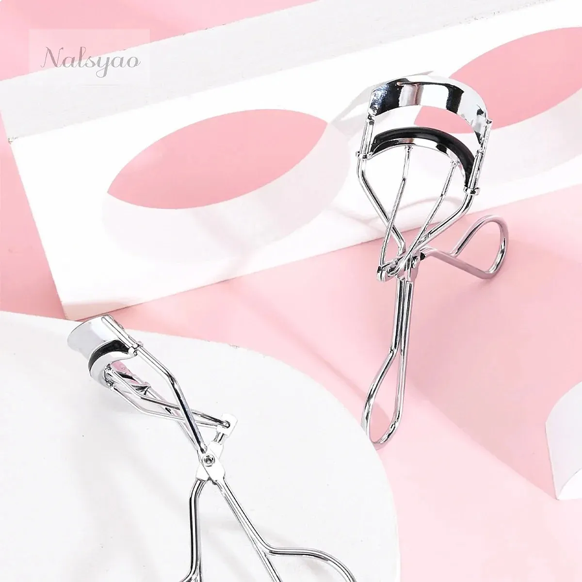 1pcs Black/Silver Stainless Steel Eyelash Curler Professional Makeup Curling for Long Lasting Lashes