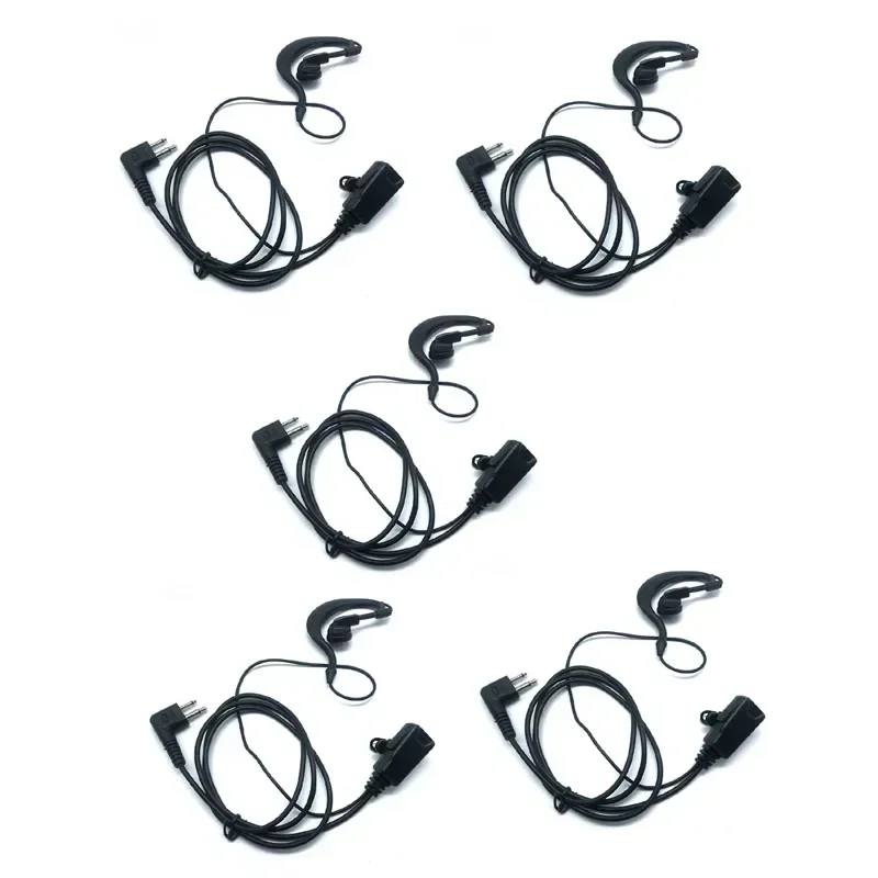 Lot 5PCS Ear HOOK Earphone PTT Mic Headset for HYT Hytera TC-500 TC-518 TC-580 TC-446S TC-600 TC-610 TC-620 TC-618 TC-700 Radio