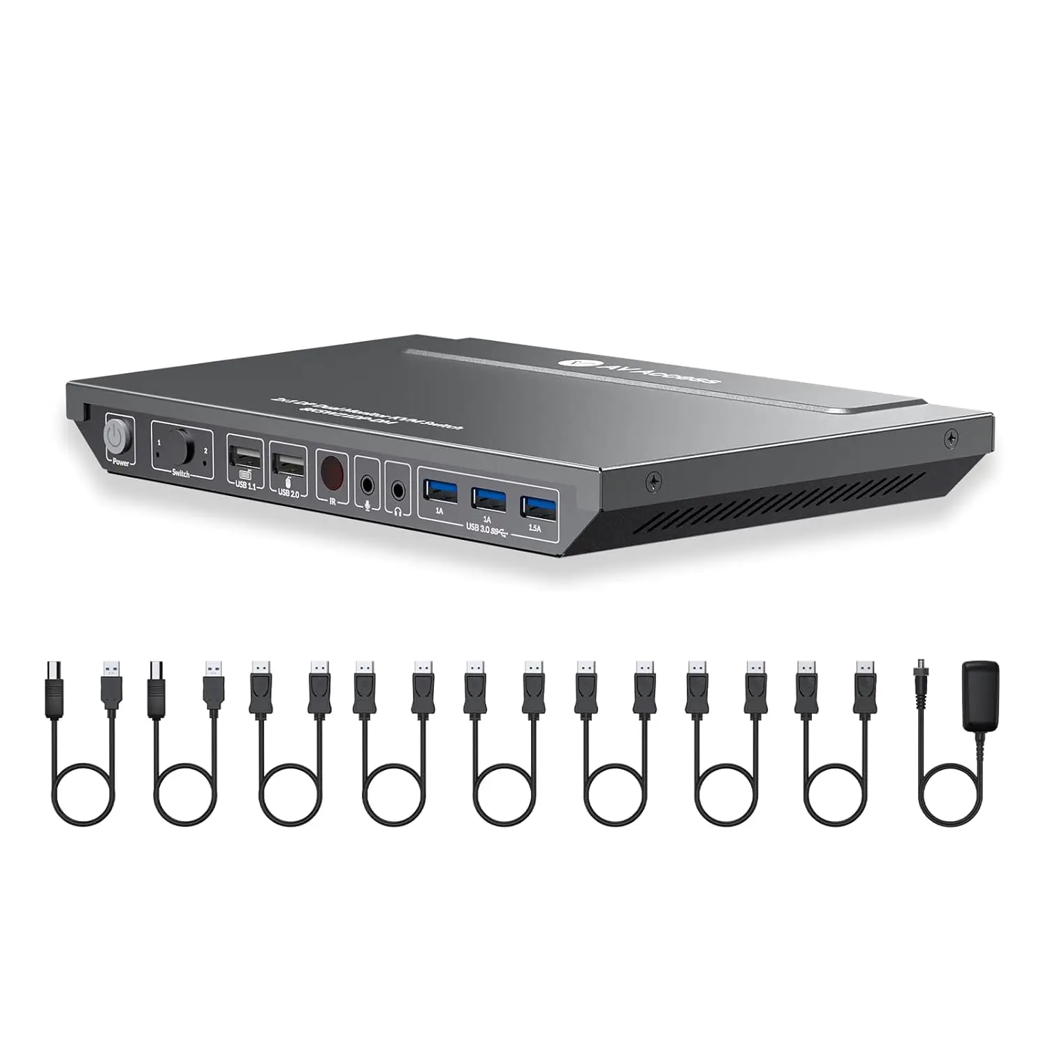 

KVM-переключатель AV Access 8K DisplayPort для двух компьютеров, поддерживает двойные мониторы и 144 Гц/165 Гц/240 Гц, высокая скорость обновления, игровой USB 3.0