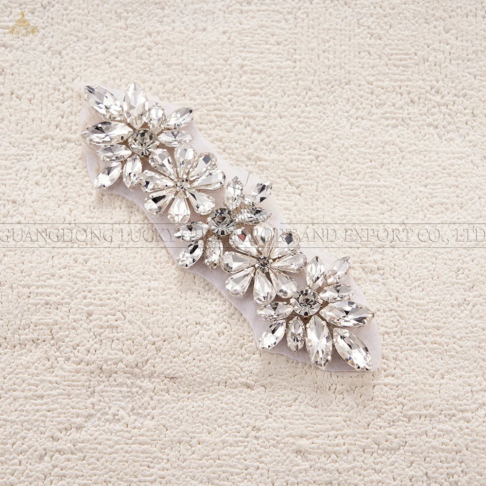 1 pz strass cintura da sposa diamante abito da sposa cintura cristallo fascia da sposa per abito da sposa accessori Appliques per abbigliamento