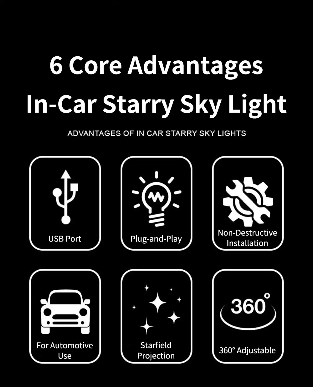 Auto-Innenraumbeleuchtung Dach-Sternenlicht USB LED Sternenhimmel-Projektor Dekoration Nacht-Party-Dekor Romantisches Saturn-Galaxie-Licht – Detail 2