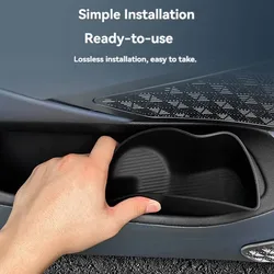 For BMW 5 Series I5 G60 2024 TPE Black Car Door Storage Box Organizer Tray Waterproof Anti Dirty Gate Slot Pad Accessories