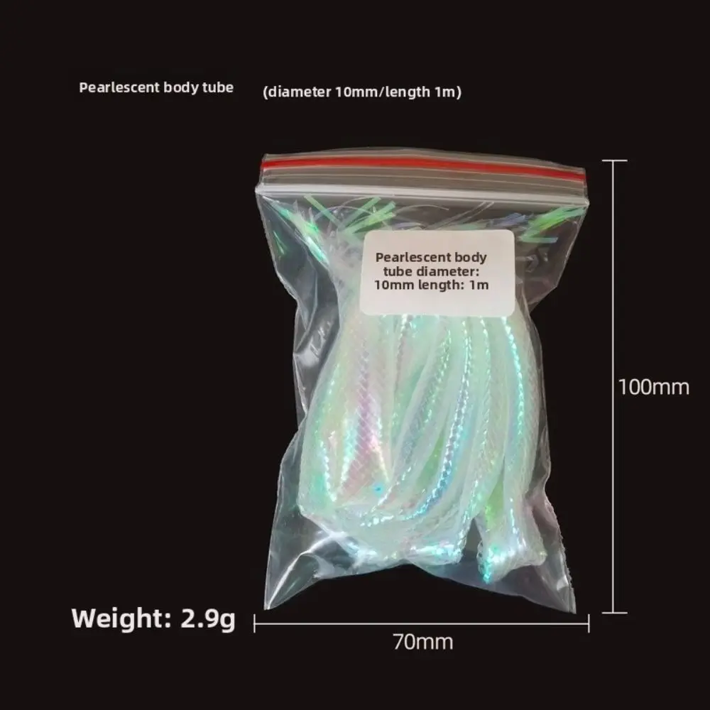 

Pearl White Lure Fish Bait 2mm 4mm 6mm 8mm 10mm 14.5mm Flash Braided Tubes Fly Pearl Maylor Tube Fish Scale Body Tube