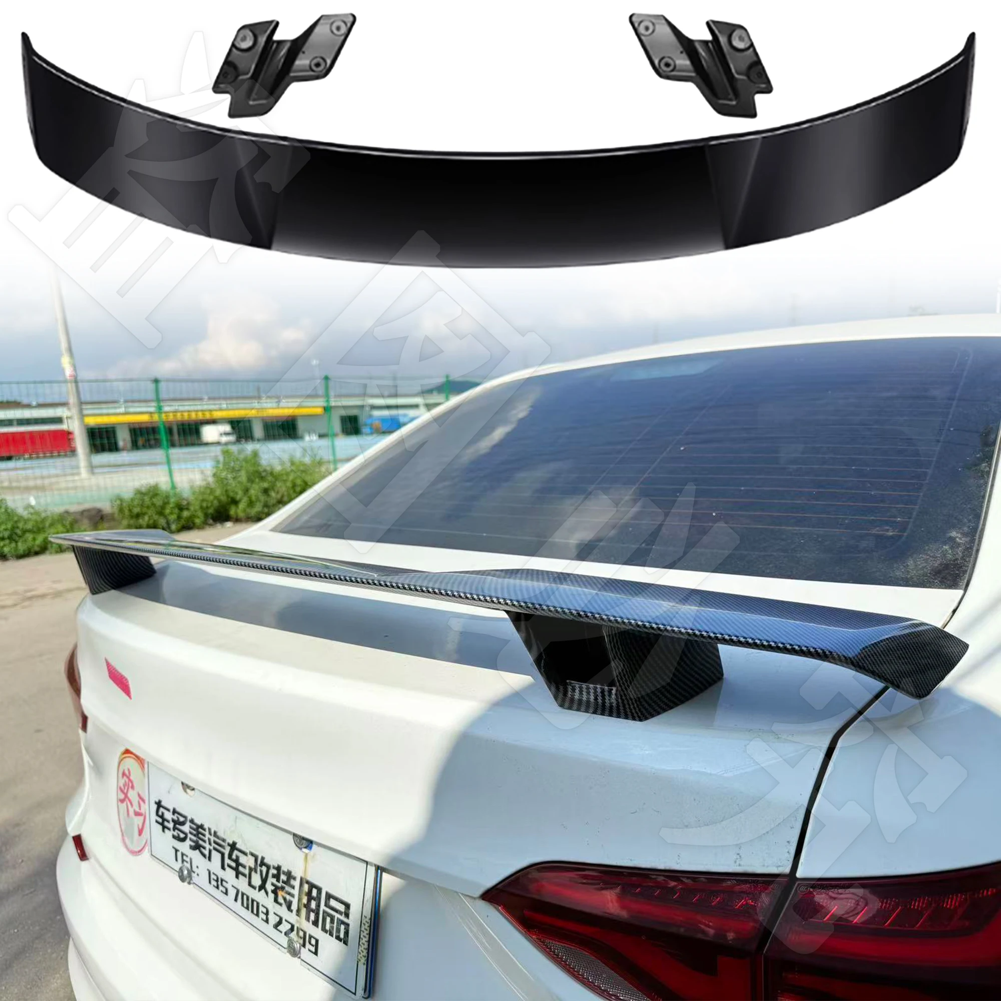 

For Chevrolet Cruze Monza 2019-2023 black spoiler ABS car rear roof glass lip wing spoiler MK style body kit accessories