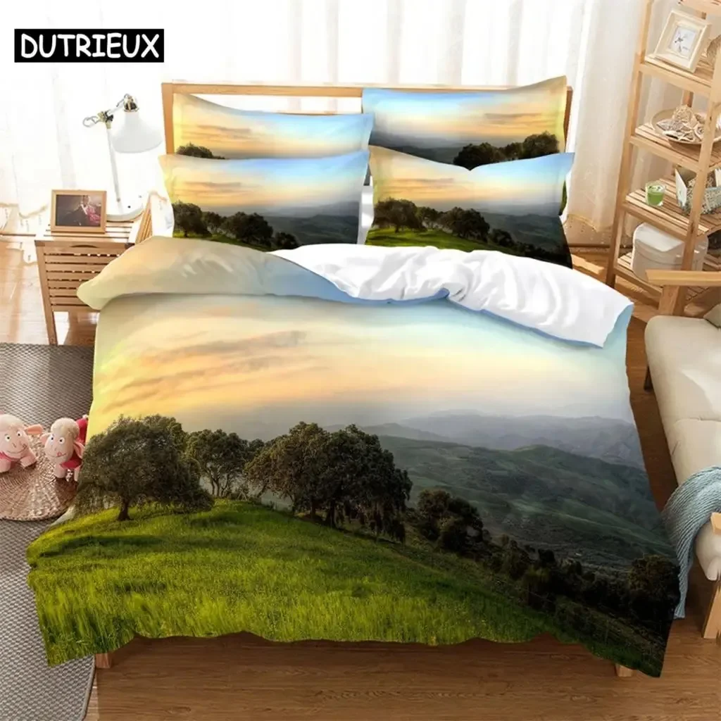 

The sea And Sky Fashion Bedding Set 3D Digital Printing Duvet Cover Sets 1 Quilt Cover + 12 Pillowcases USEUAU Size