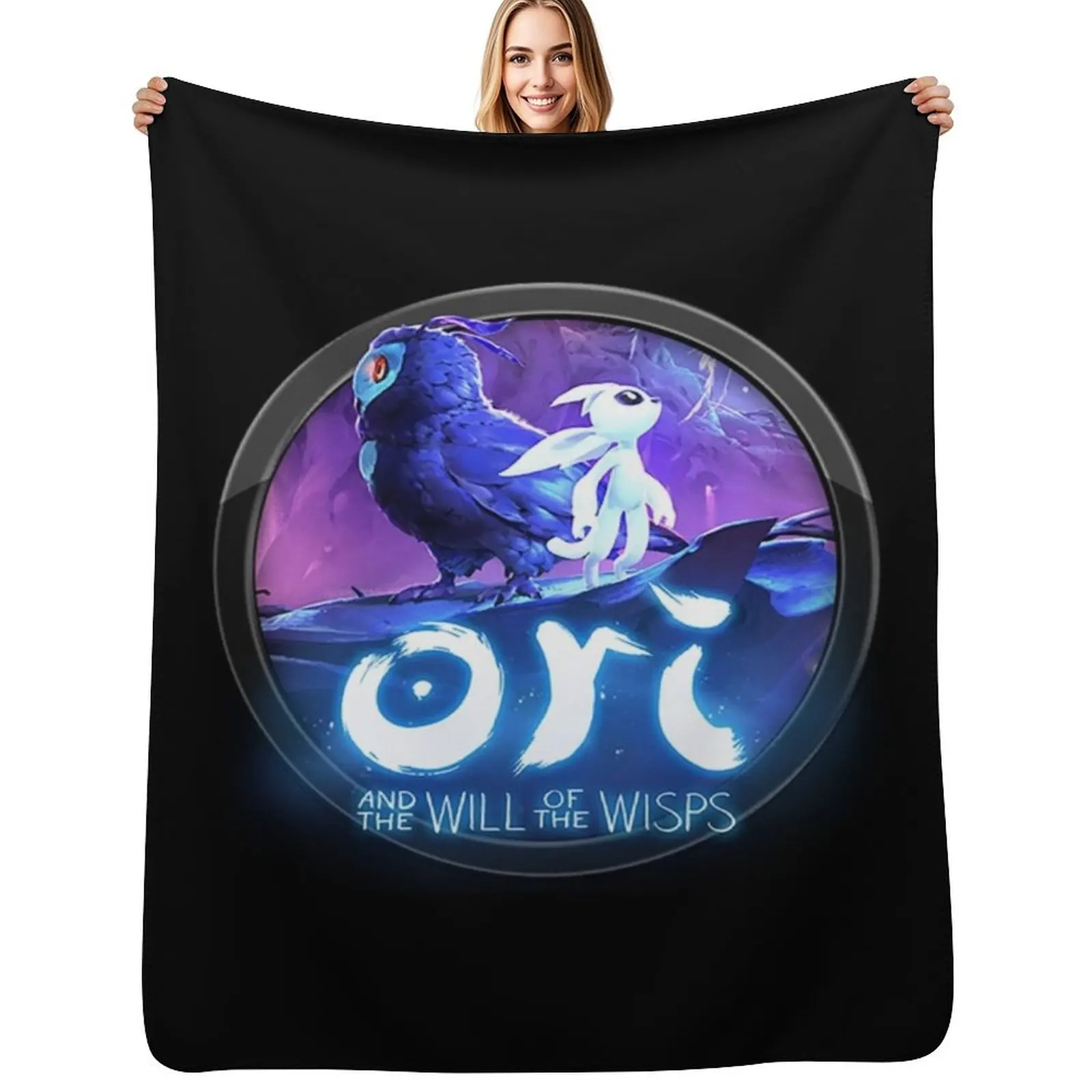 

Ori and the will of the wisps Throw Blanket Plush Large valentine gift ideas Decorative Beds Blankets