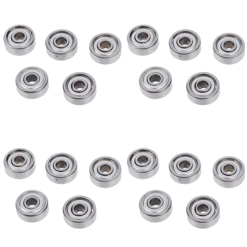 AT63 20 Pcs 624Z Shielded Miniature Ball Bearings, 4 x 13 x 5mm Small Wheel Bearings for Hobby RC Car Skateboard