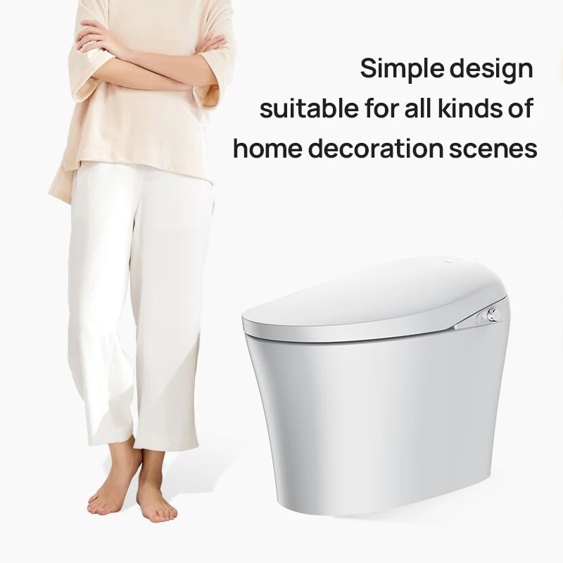JOMOO Bagno Telecomando Sedile WC intelligente riscaldato WC intelligente bianco WC in ceramica con scarico automatico con sensore piede