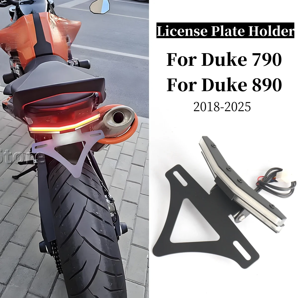 

Для Duke 790 для DUKE 890 790Duke 890Duke держатель номерного знака мотоцикла указатель поворота встроенный задний короткий хвост аккуратный