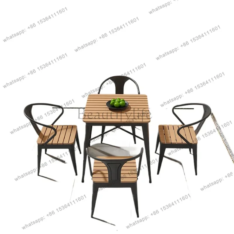 

Modern Luxury Outdoor Tables Lounge Balcony Square Nordic Outdoor Tables Minimalist Europe Jardin Mobiliario Home Furniture