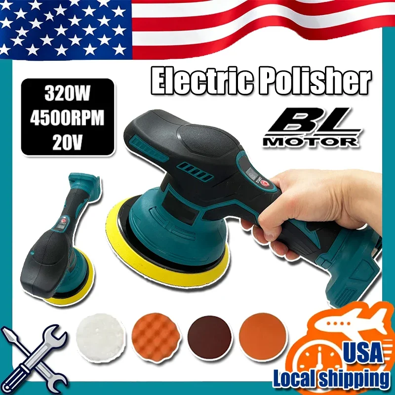 

Fit Makita New 8 Gears Digital Display Cordless Car Polisher Electric Polisher Auto Car Waxing Polishing Machine For 18V Battery