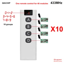 433 MHz evrensel uzaktan kumanda 40 in 1 anahtarı DC 12V 3.6V 24V 1CH Mini röle modülü LED lamba denetleyici alıcı verici