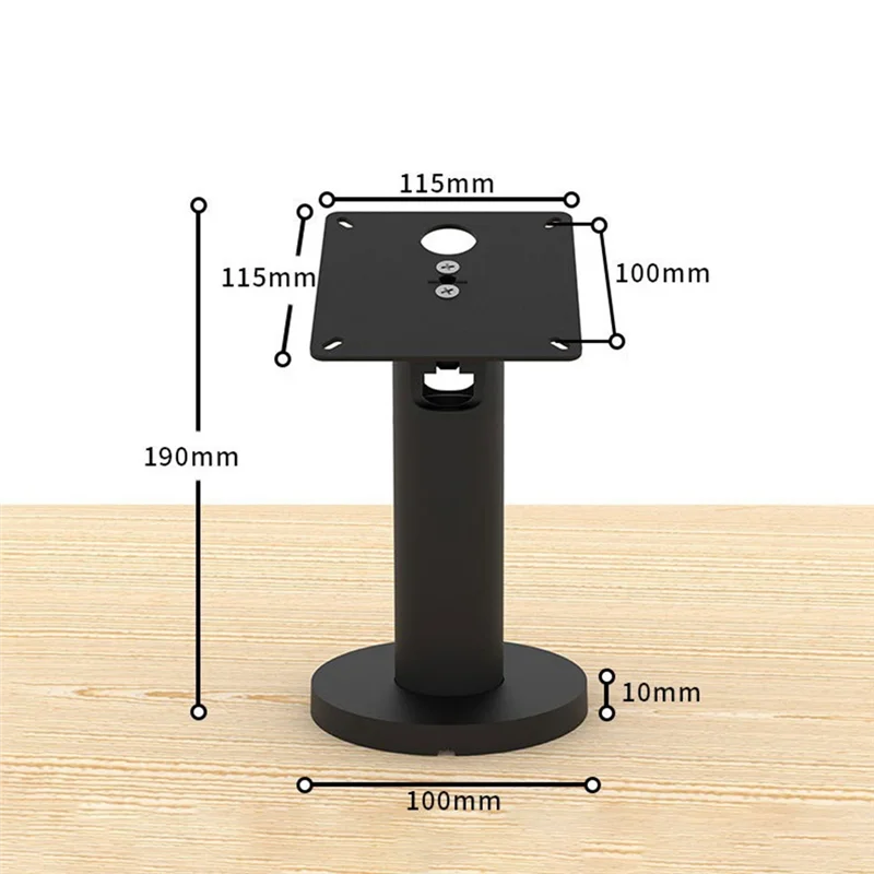180 Tilting 360 Rotating Metal Mount Support 100X100mm VESA Used As Desktop Stand Or Wall Mount
