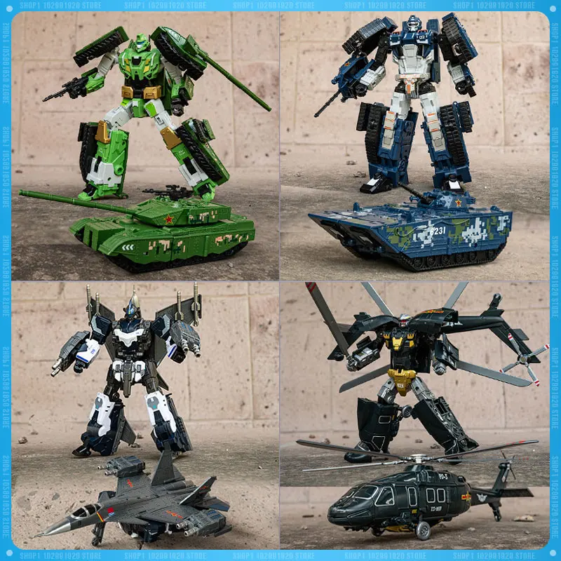 

23cm Transformation Military Vehicles Robot J-15 99a Tank Z-20 Helicopter 055 Action Figure Model Toys Custom Boys Festival Gift