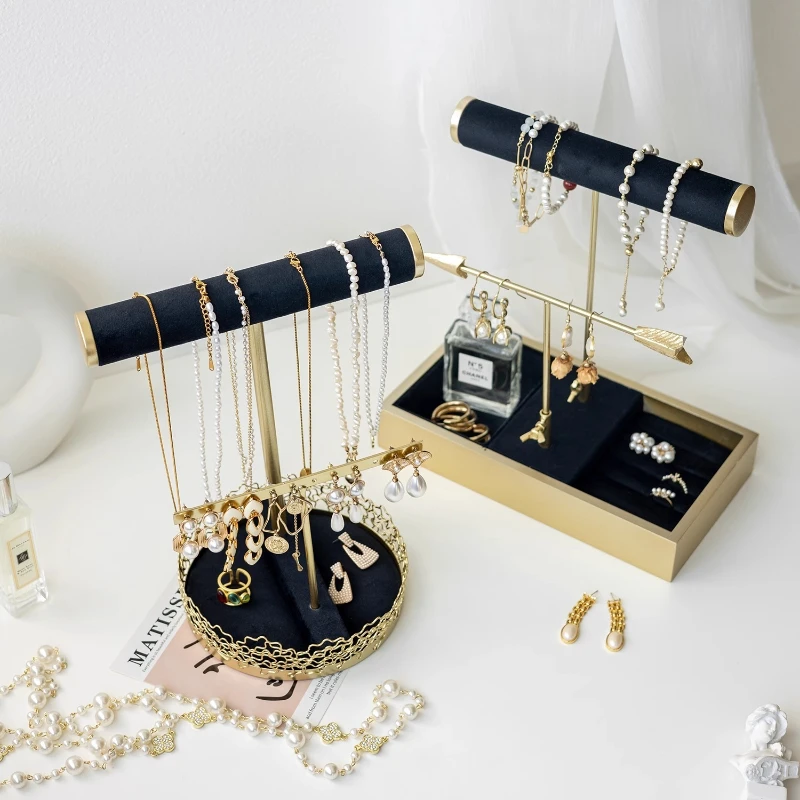 

Counter Jewelry Display Rack Luxury Earrings Storage Stand Fashion Bracelet Showcase Holder Desktop Jewelry Organizer Shelf