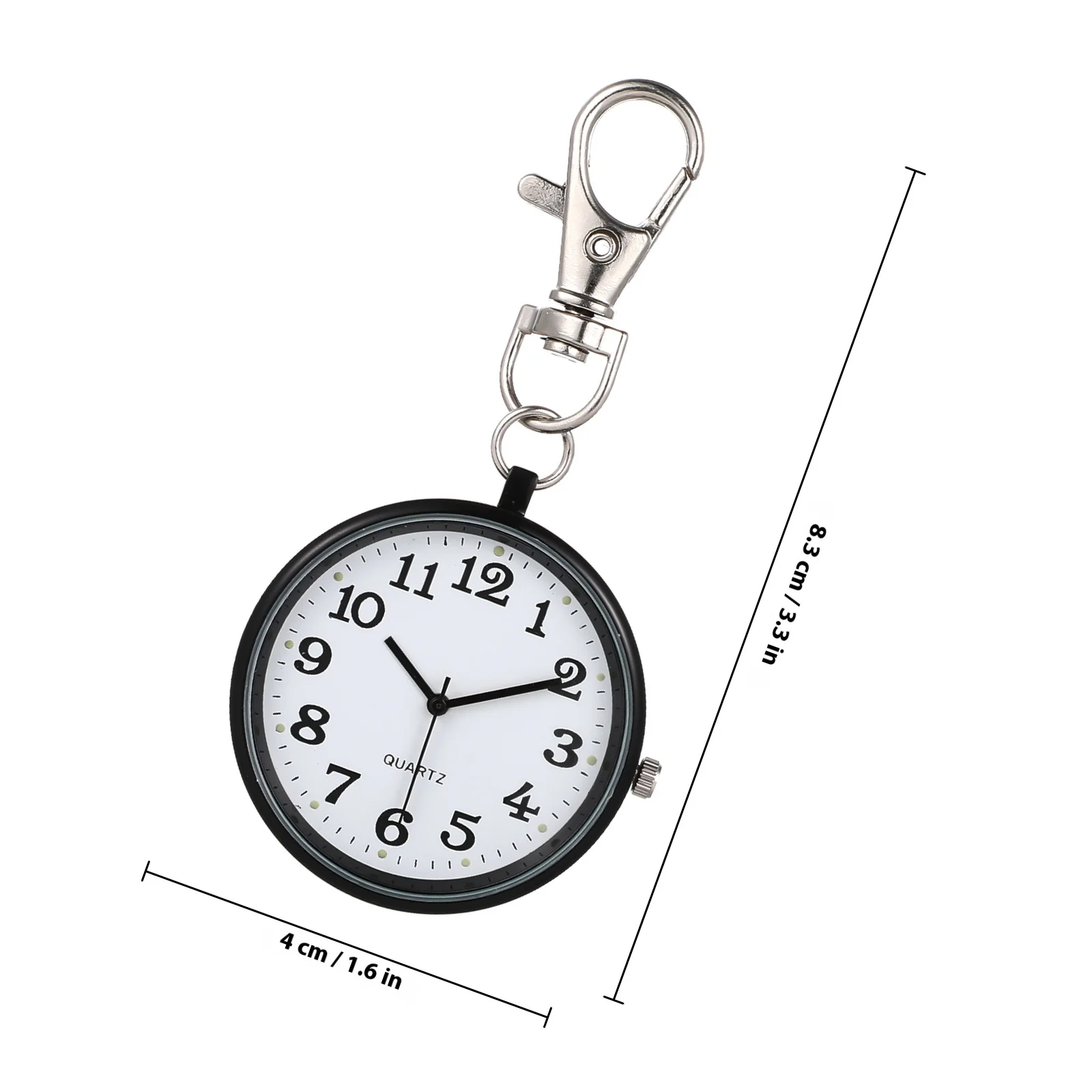 2 قطعة سلسلة مفاتيح ساعة الجيب للممرضات ممرضة فوب ساعة معلقة كيرينغ النساء التمريض هدية دائم ساعة كوارتز #2