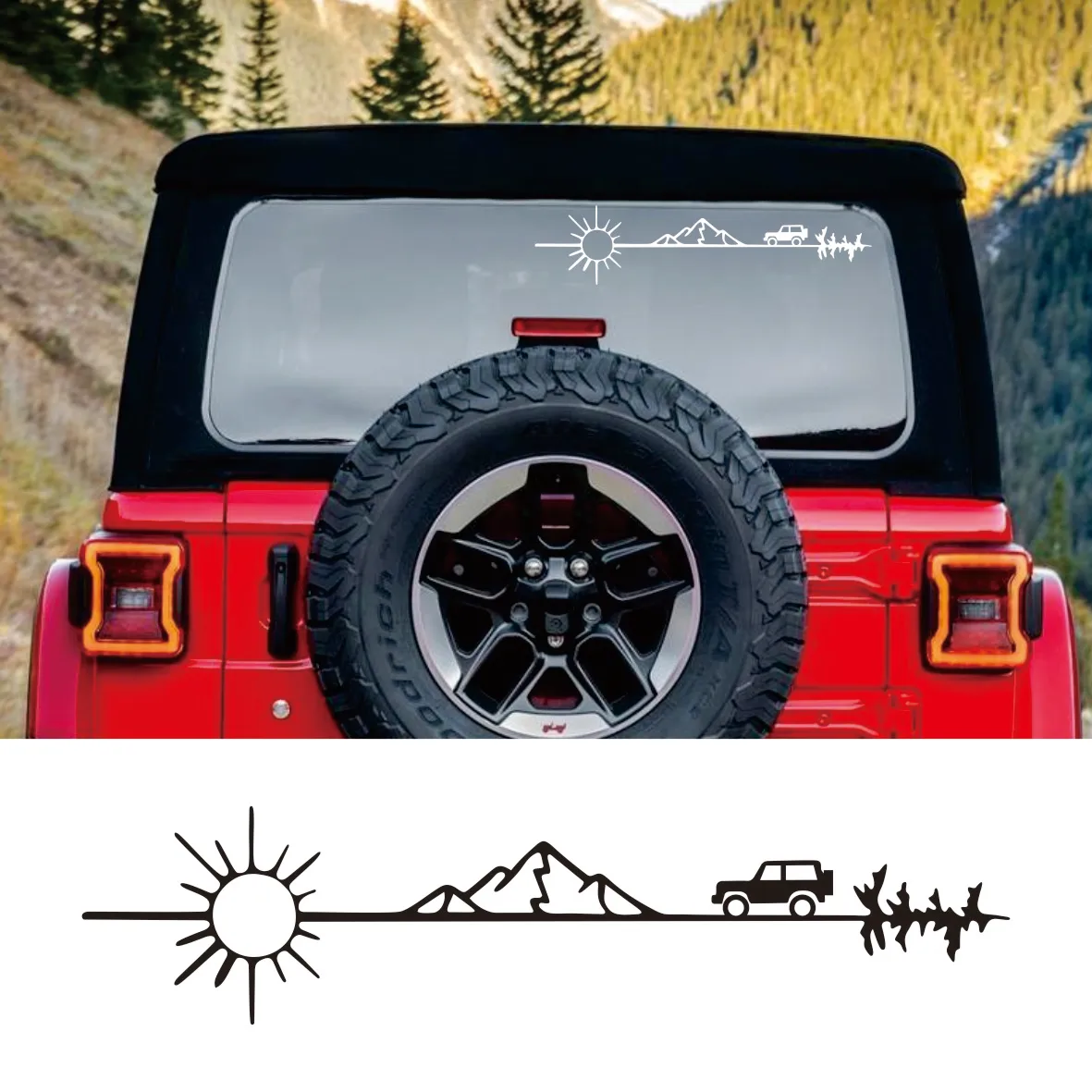 

Creative personalized car sticker through the junglewindow decoration Truckmotorcycle stickers, wholesalestickers customization