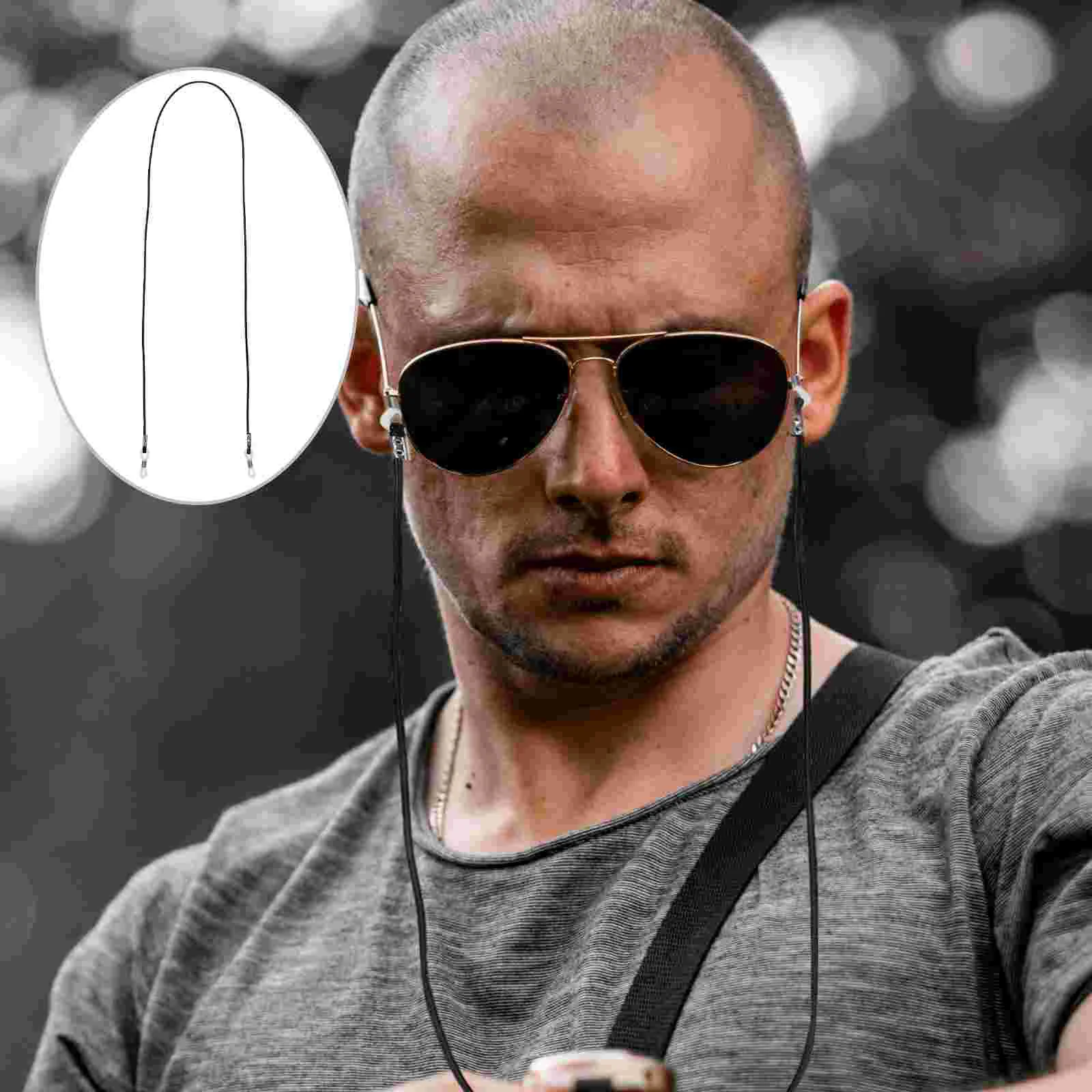 Glasses Chain Sunglasses Eyeglasses Strap for Men Rope Holders Around Neck Wax Anti-Slip Lanyard
