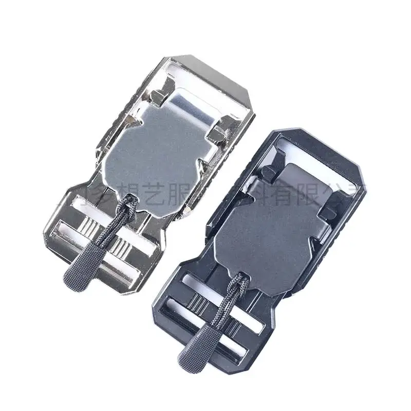 All metal magnetic buckle, belt with strong magnetic adjustment buckle, automatic adsorption