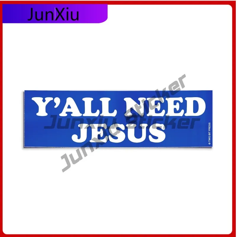 Y'all need JESUS Cute Car Anti Scratch Vinyl Bumper Sticker Funny Meme Humor Vintage Style Vinyl Truck Anime Cool Trendy