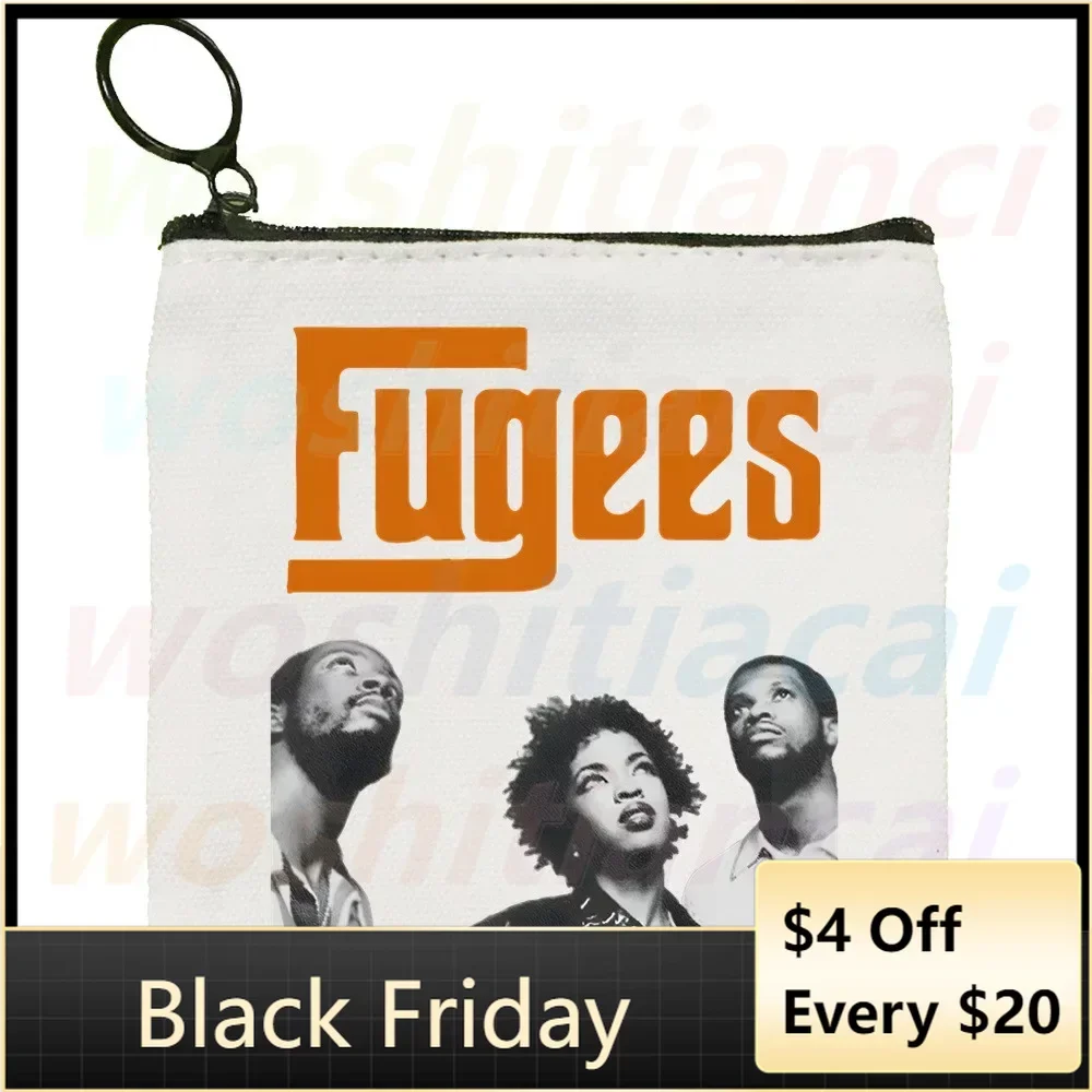 Hip Hop Band The Fugees Score Canvas Coin Purse Coin Purse Collection Canvas Bag Small Wallet Zipper Key Bag Hand Gift