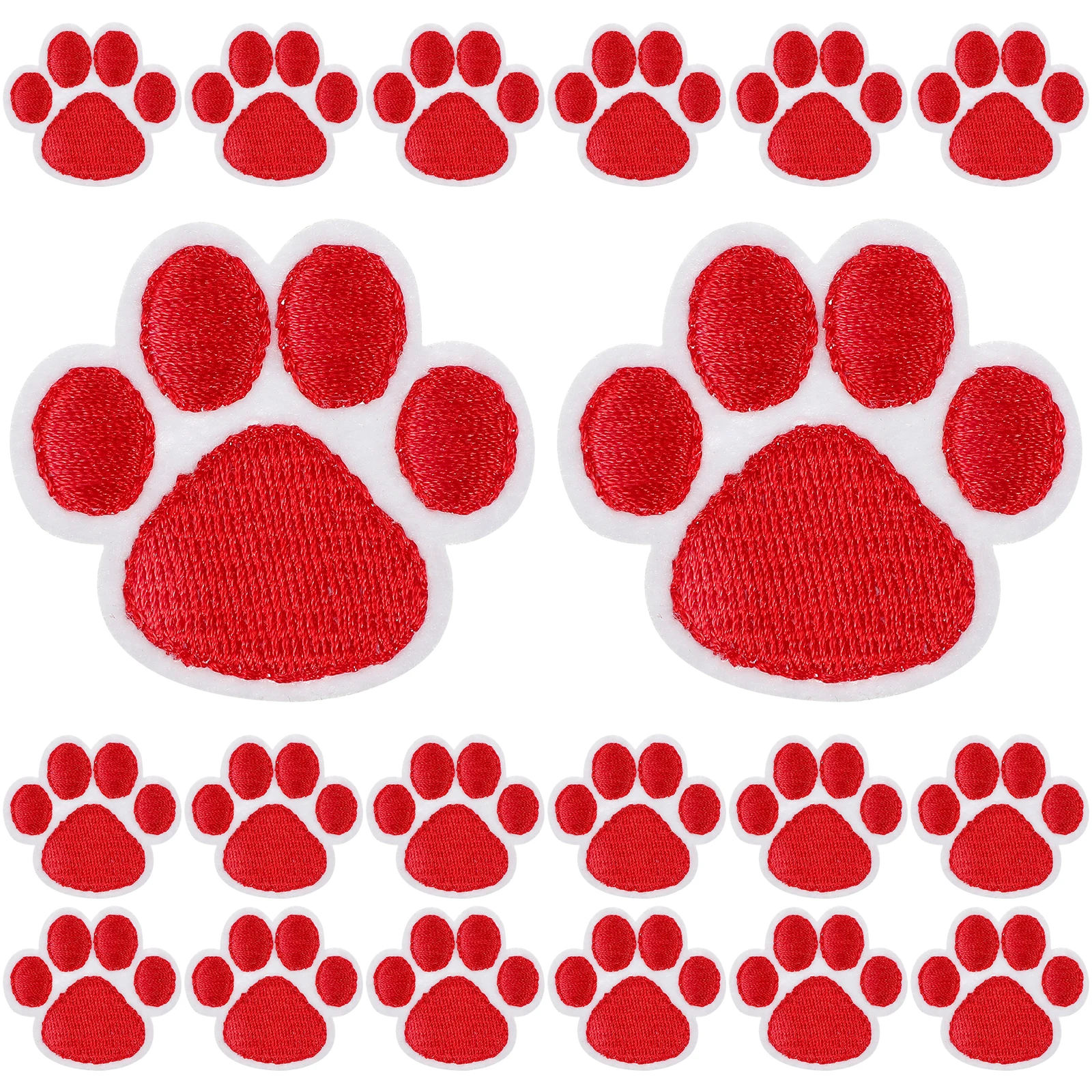 

20 Pcs Adhesive Embroidery Patch Pink Applique for Clothes Jackets Backpacks Iron On Durable Not Fade Sew On Patch