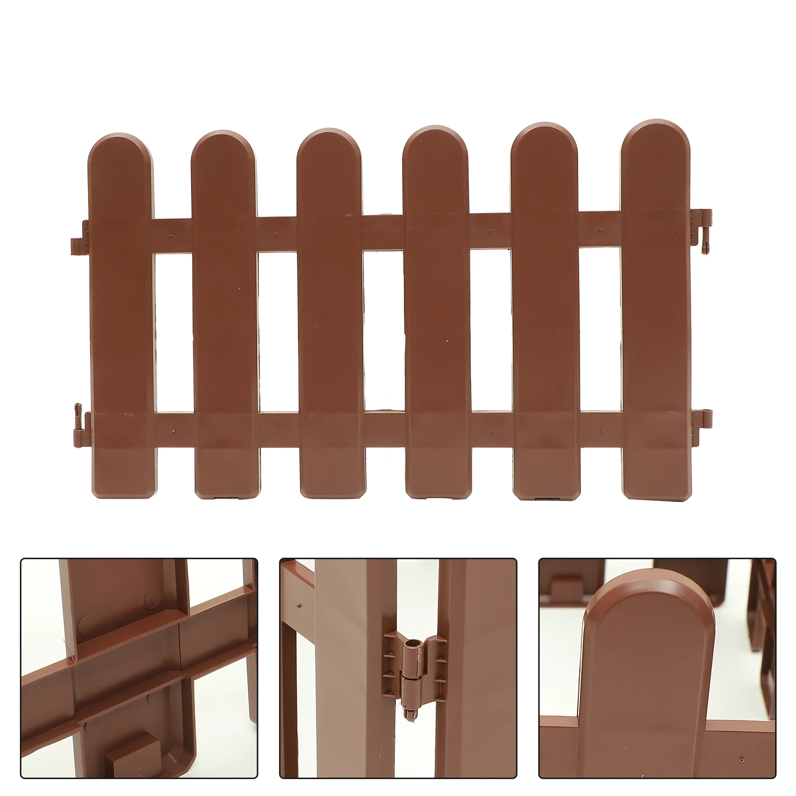 

4 Pcs White Fence Shrub Small Garden Decorative Fences The Campus Plastic Picket Ornamental Border Panel Villa