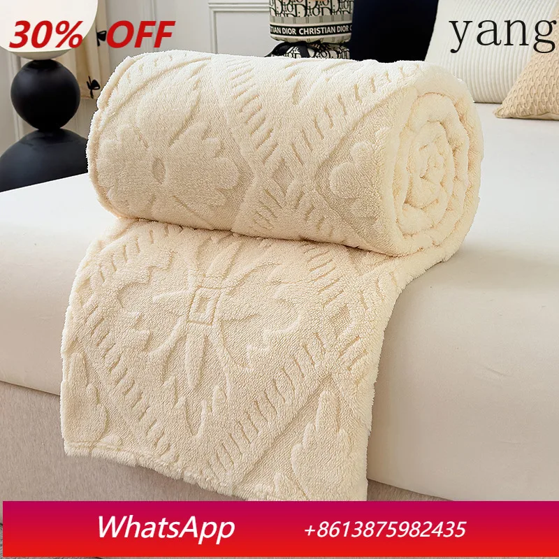 

LTT Double-Sided Fleece Thickened Office Blanket Multifunctional Sofa Leisure Blanket