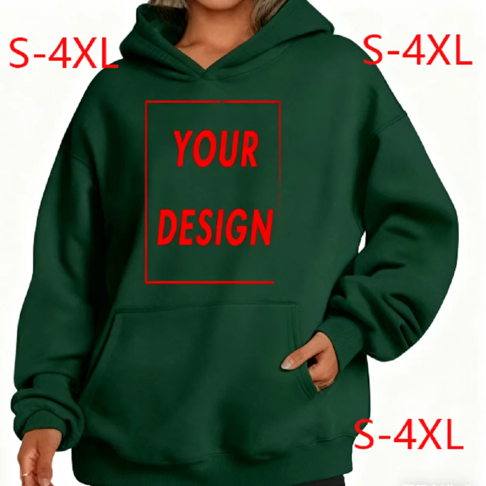 

Women's Hooded Sweatshirt, Solid Color Long Sleeved Sports Shirt, Men's Black Jogging Suit, Customized Personalized Sports Top,