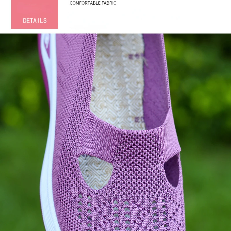 2024 Summer New Women Sneakers Mesh Breathable Women Shoes Fashion Soft Sole Women's Casual Shoes Anti-slip Walking Shoes Flats